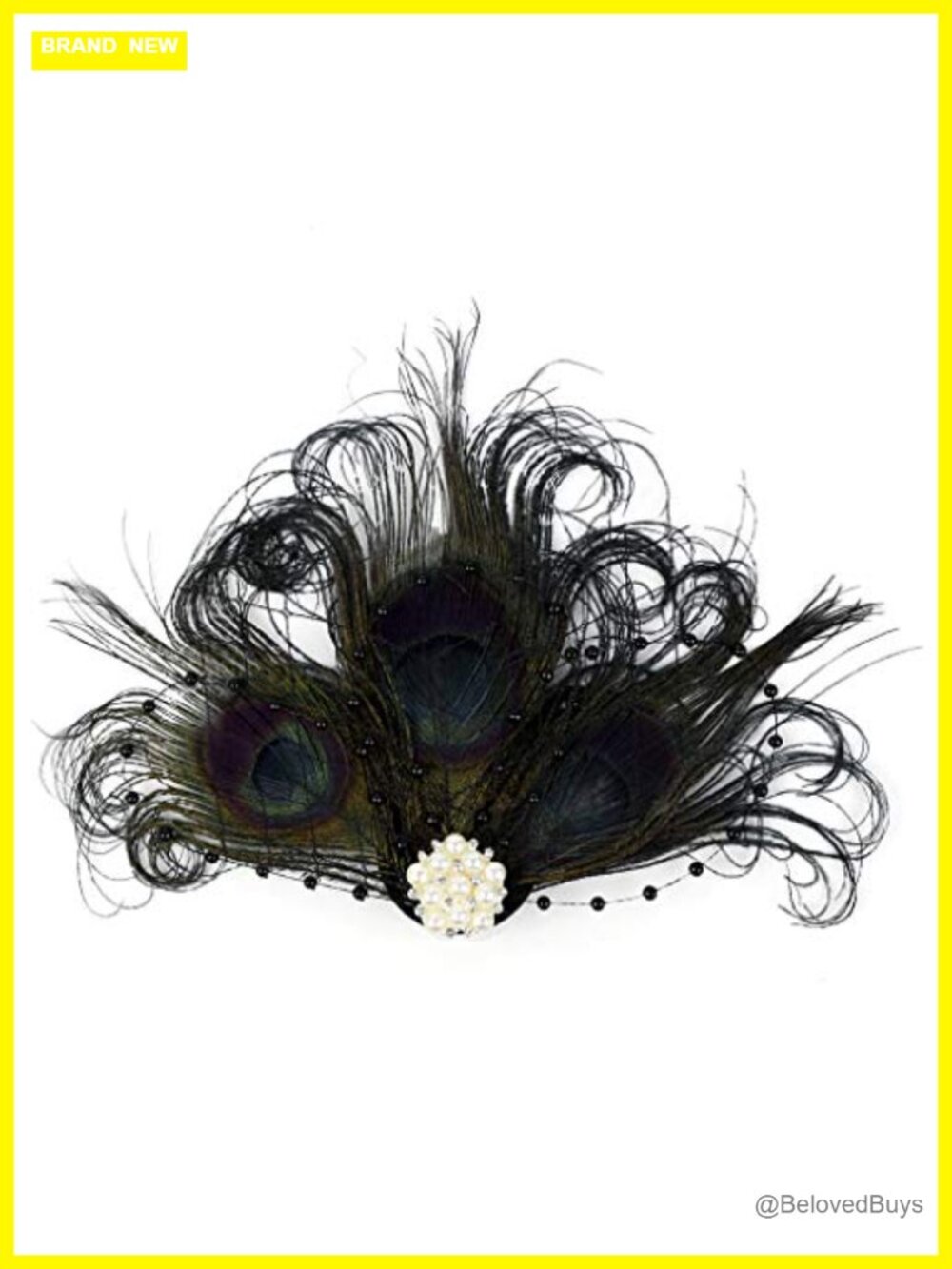 Feather Hair Clip 1920s Flapper Fascinator Wedding Headpiece